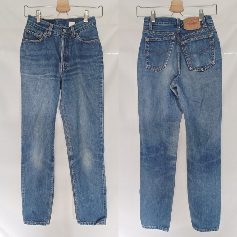 Levi's 545 Jeans Button Fly Medium Wash Denim High Rise Vintage USA 90s 5 2 4